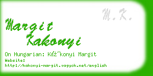 margit kakonyi business card